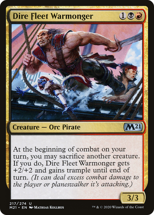 Dire Fleet Warmonger (M21-217) [Core Set 2021] MTG Single Wizards of the Coast