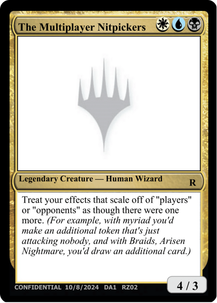 The Multiplayer Nitpickers (UNK-RZ02D) [Misc] Unknown Event MTG Single Wizards of the Coast