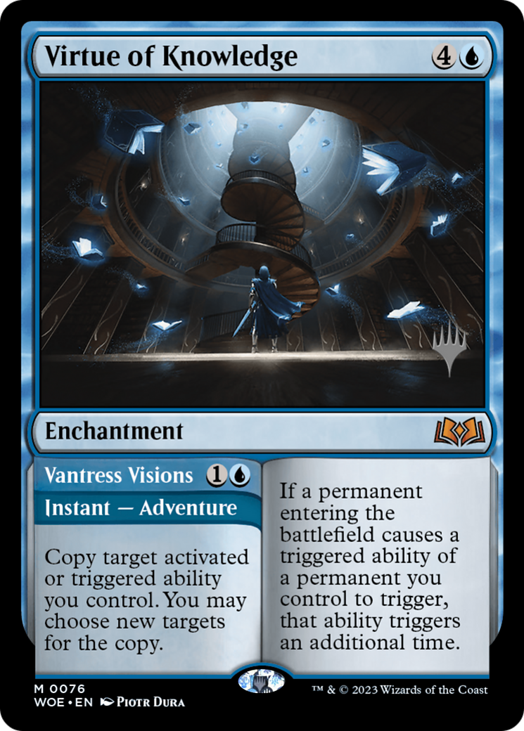 Virtue of Knowledge (PPWOE-076) [Wilds of Eldraine Promos] Foil MTG Single Wizards of the Coast