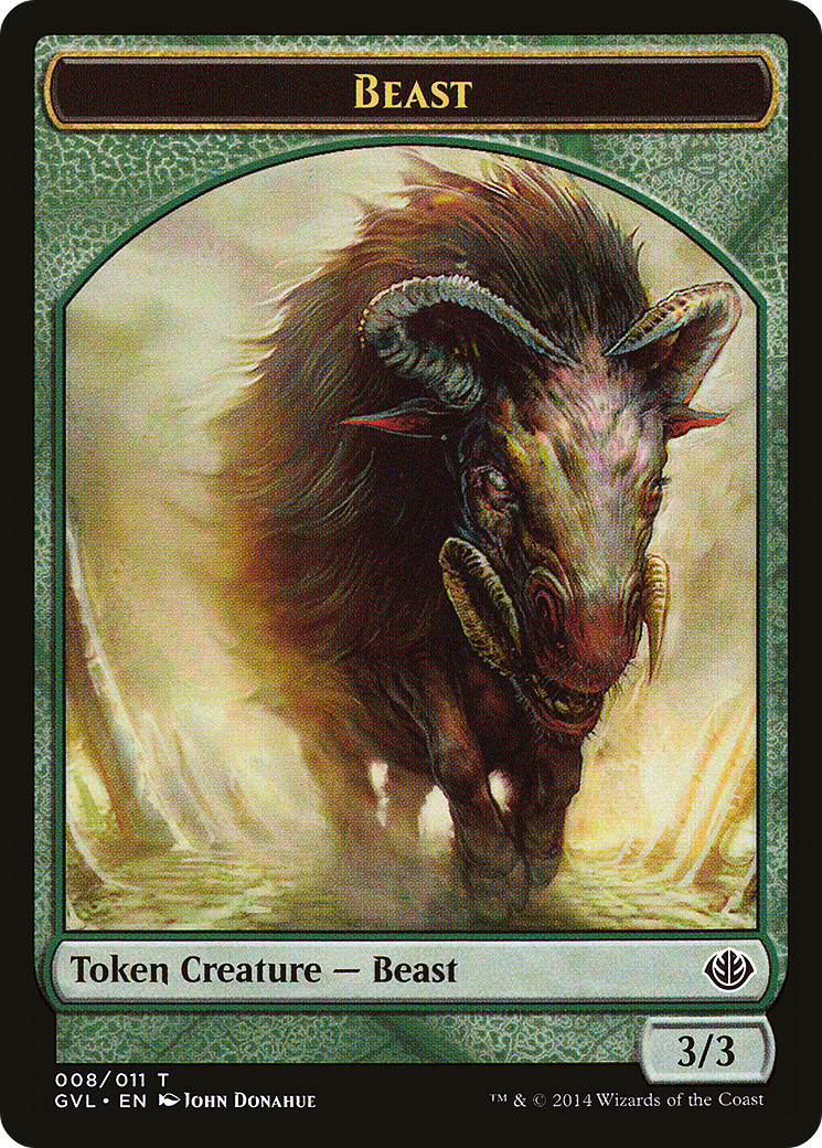 Beast Token (008) (DD3-008) [Misc] Duel Decks Anthology: Garruk vs. Liliana Tokens MTG Single Wizards of the Coast