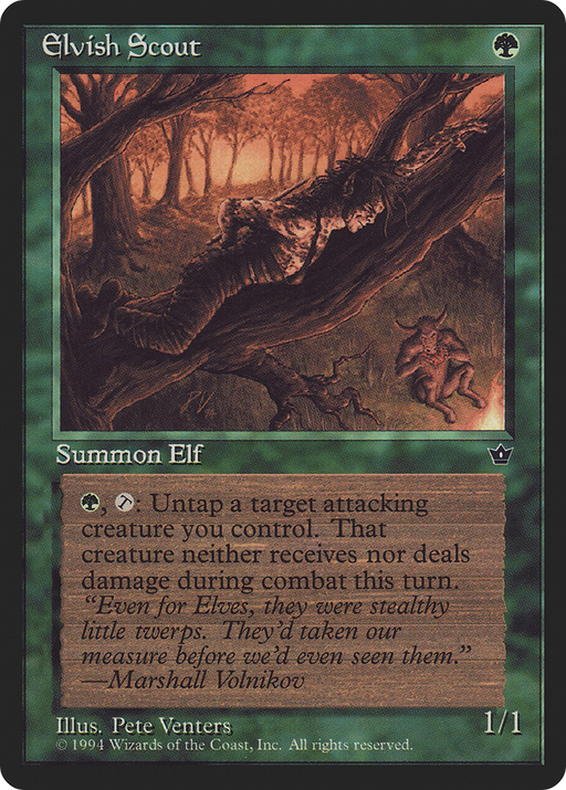 Elvish Scout (FEM-68B) [Fallen Empires] MTG Single Wizards of the Coast