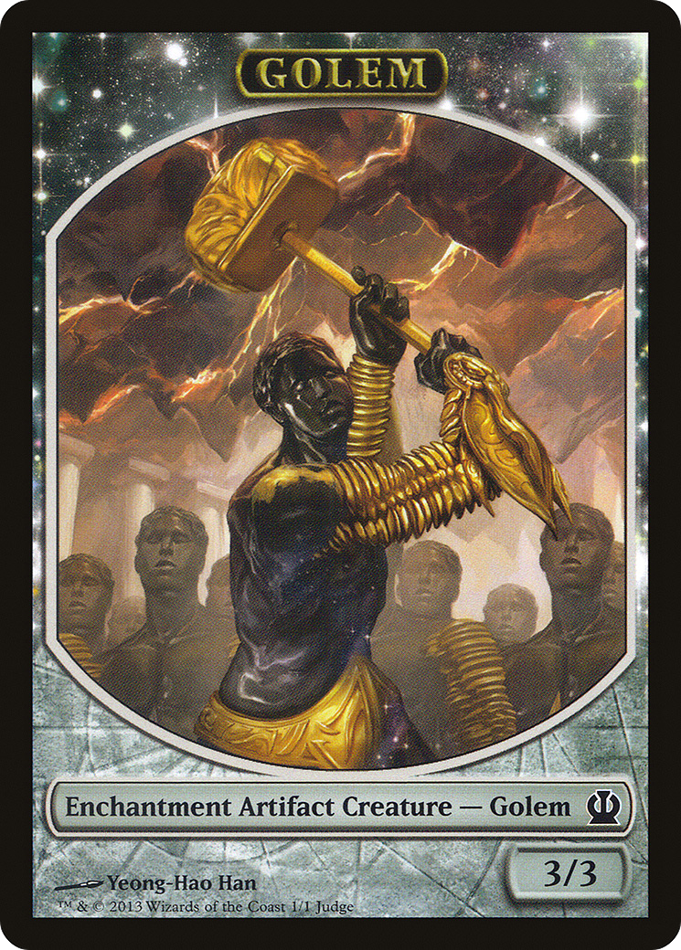 Golem Token [Judge Gift Cards 2013] MTG Single Magic: The Gathering