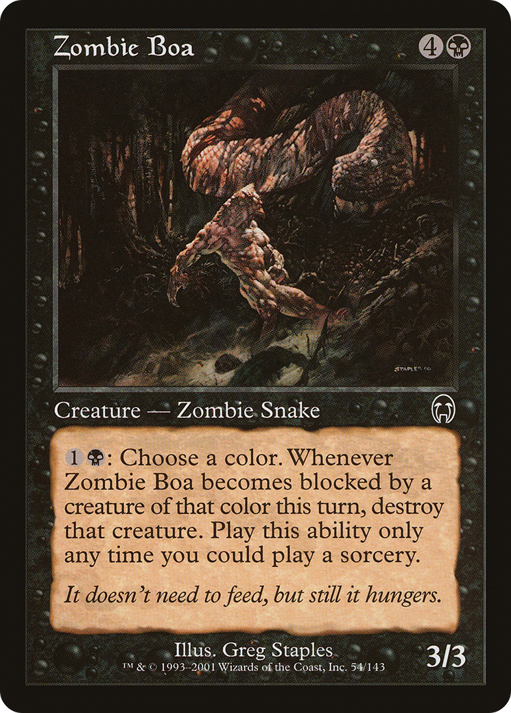Zombie Boa (APC-054) [Apocalypse] MTG Single Wizards of the Coast