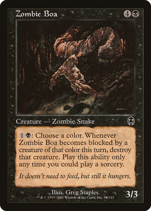 Zombie Boa (APC-054) [Apocalypse] MTG Single Wizards of the Coast