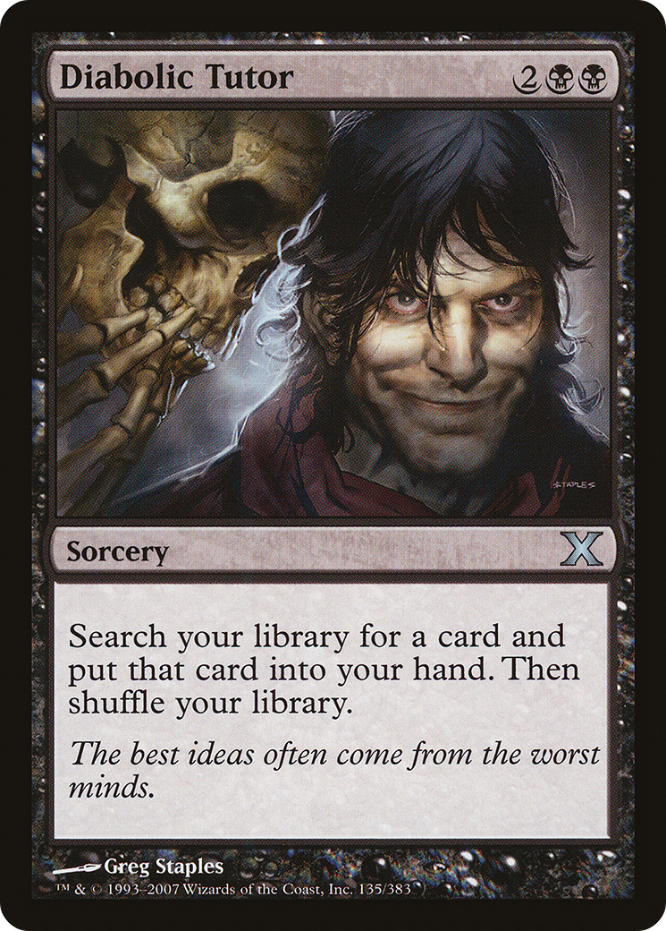 Diabolic Tutor (10E-135) [Tenth Edition] Foil MTG Single Wizards of the Coast