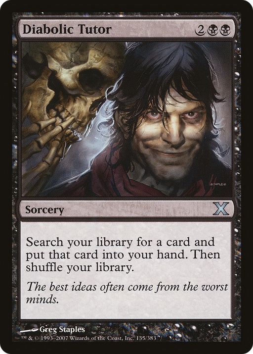 Diabolic Tutor (10E-135) [Tenth Edition] Foil MTG Single Wizards of the Coast