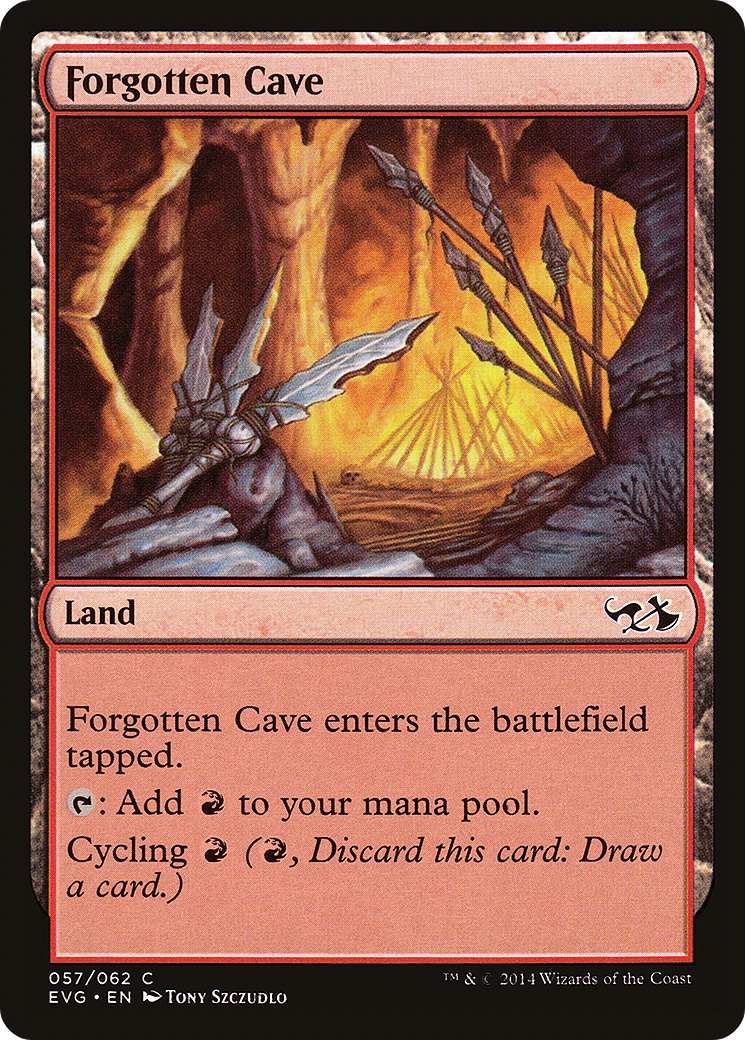 Forgotten Cave (DD3-057) [Misc] Duel Decks Anthology: Elves vs. Goblins MTG Single Wizards of the Coast