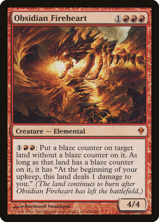 Obsidian Fireheart (ZEN-140) [Zendikar] Foil MTG Single Wizards of the Coast