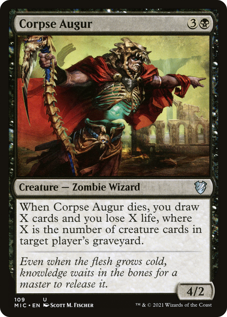 Corpse Augur (MIC-109) [Midnight Hunt Commander] MTG Single Wizards of the Coast