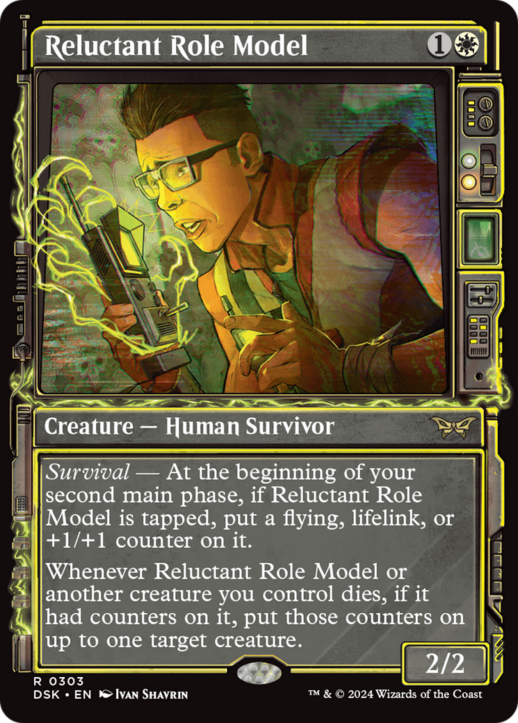 Reluctant Role Model (DSK-303) [Duskmourn: House of Horror] (Showcase) Foil MTG Single Wizards of the Coast