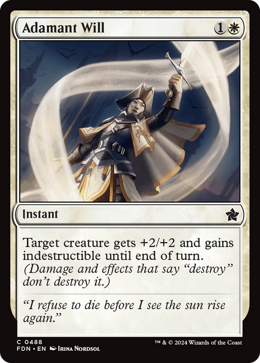Adamant Will (FDN-488) [Foundations] MTG Single Wizards of the Coast