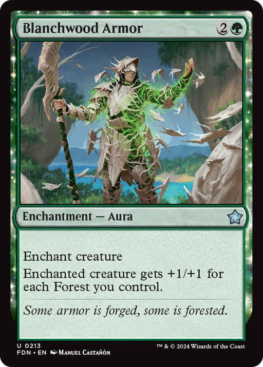 Blanchwood Armor (FDN-213) [Foundations] MTG Single Wizards of the Coast