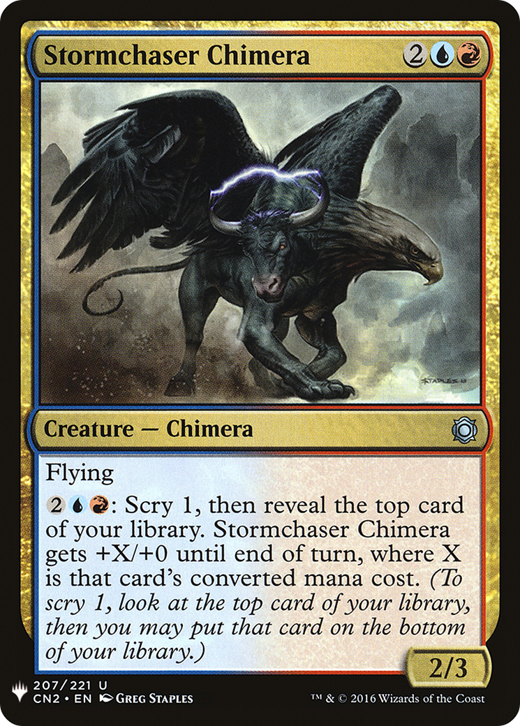 Stormchaser Chimera (LIST-CN2-207) [Mystery Booster] The List MTG Single Wizards of the Coast