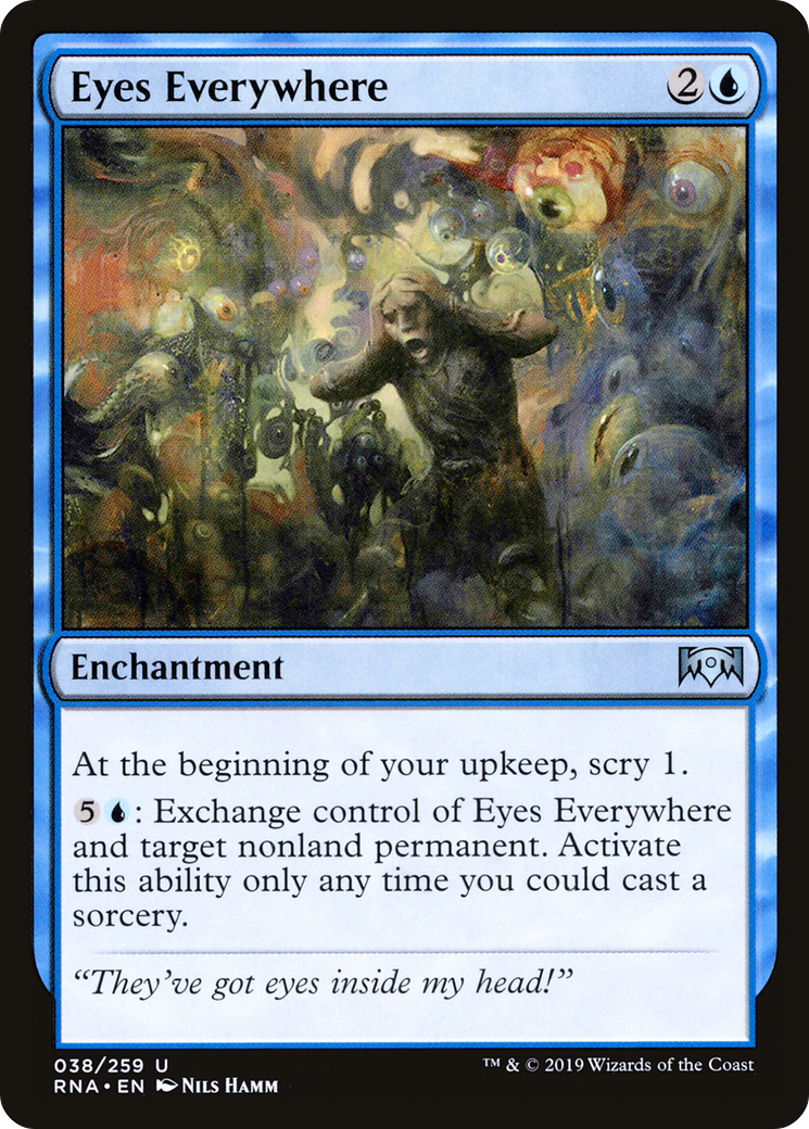 Eyes Everywhere (RNA-038) [Ravnica Allegiance] Foil MTG Single Wizards of the Coast