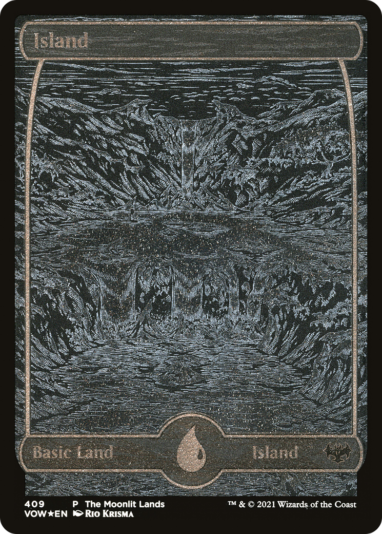 Island (VOW-409) [Innistrad: Crimson Vow] Etched Foil MTG Single Wizards of the Coast