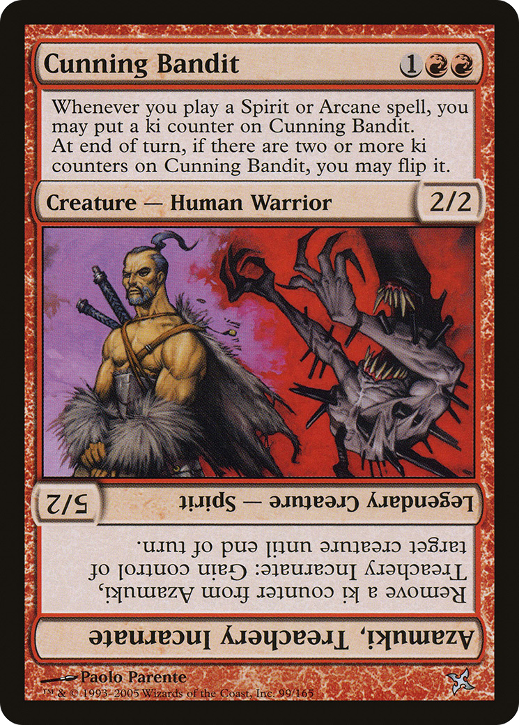 Cunning Bandit // Azamuki, Treachery Incarnate (BOK-099) [Betrayers of Kamigawa] MTG Single Wizards of the Coast