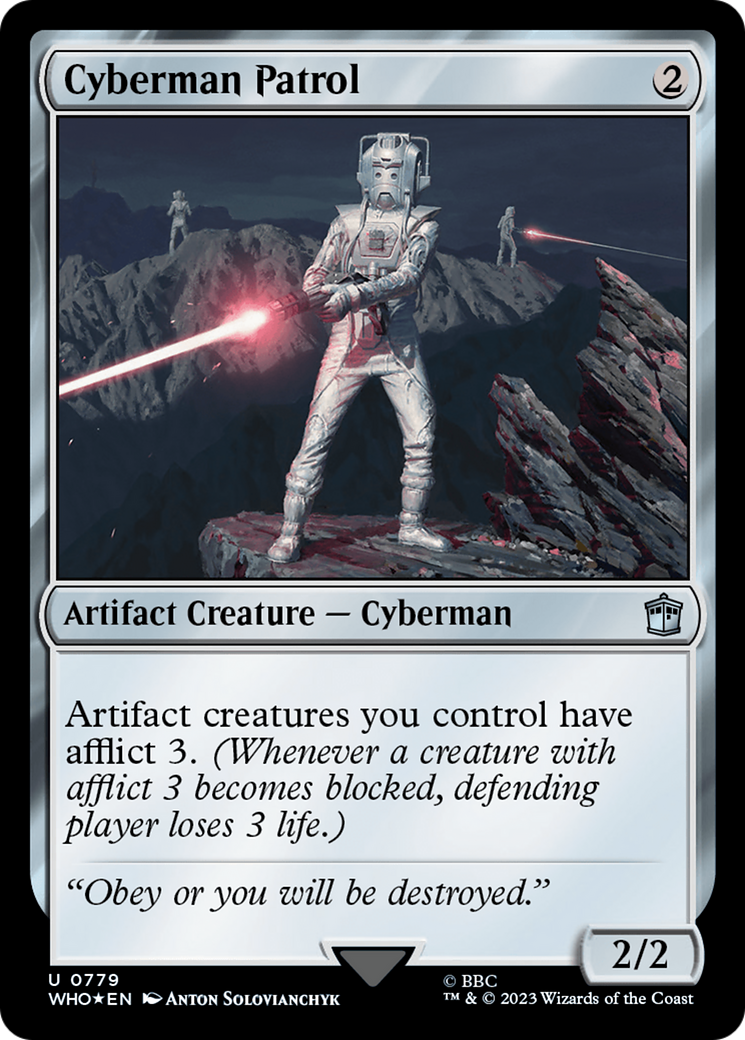 Cyberman Patrol (Surge Foil) (WHO-779) [Doctor Who] Foil MTG Single Wizards of the Coast