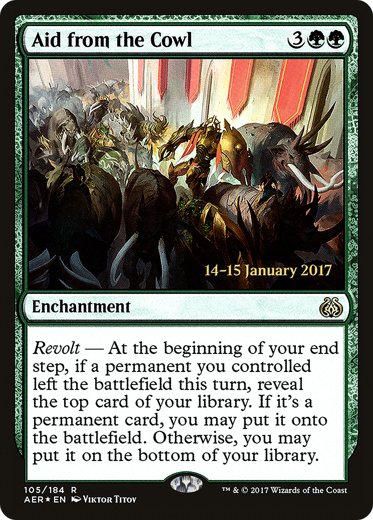 Aid from the Cowl (PRE-105) [Aether Revolt Promos] Foil MTG Single Wizards of the Coast