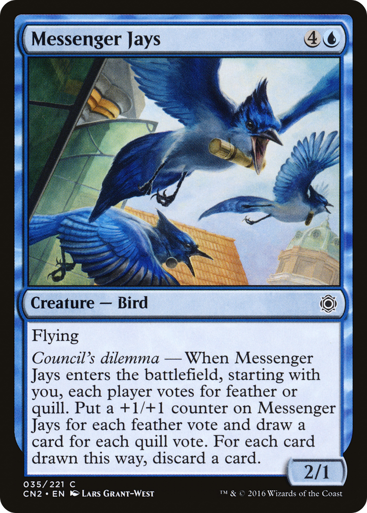 Messenger Jays (CN2-035) [Conspiracy: Take the Crown] Foil MTG Single Wizards of the Coast