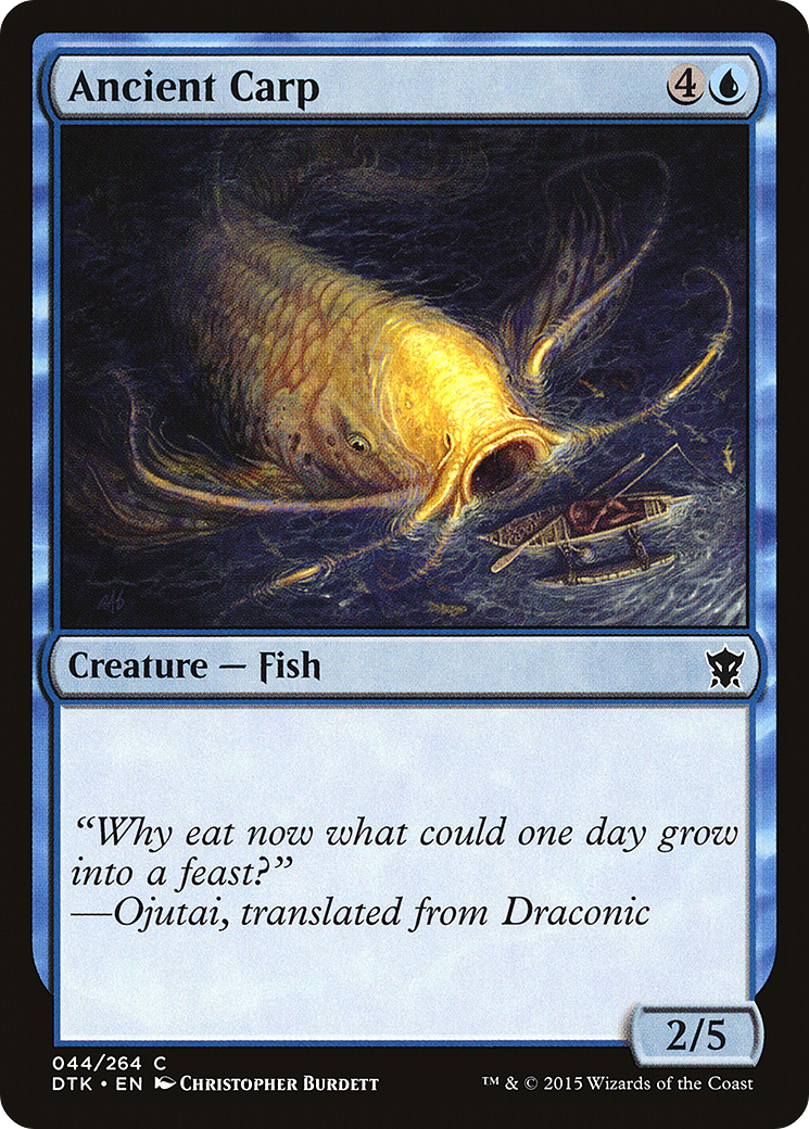 Ancient Carp (DTK-044) [Dragons of Tarkir] Foil MTG Single Wizards of the Coast