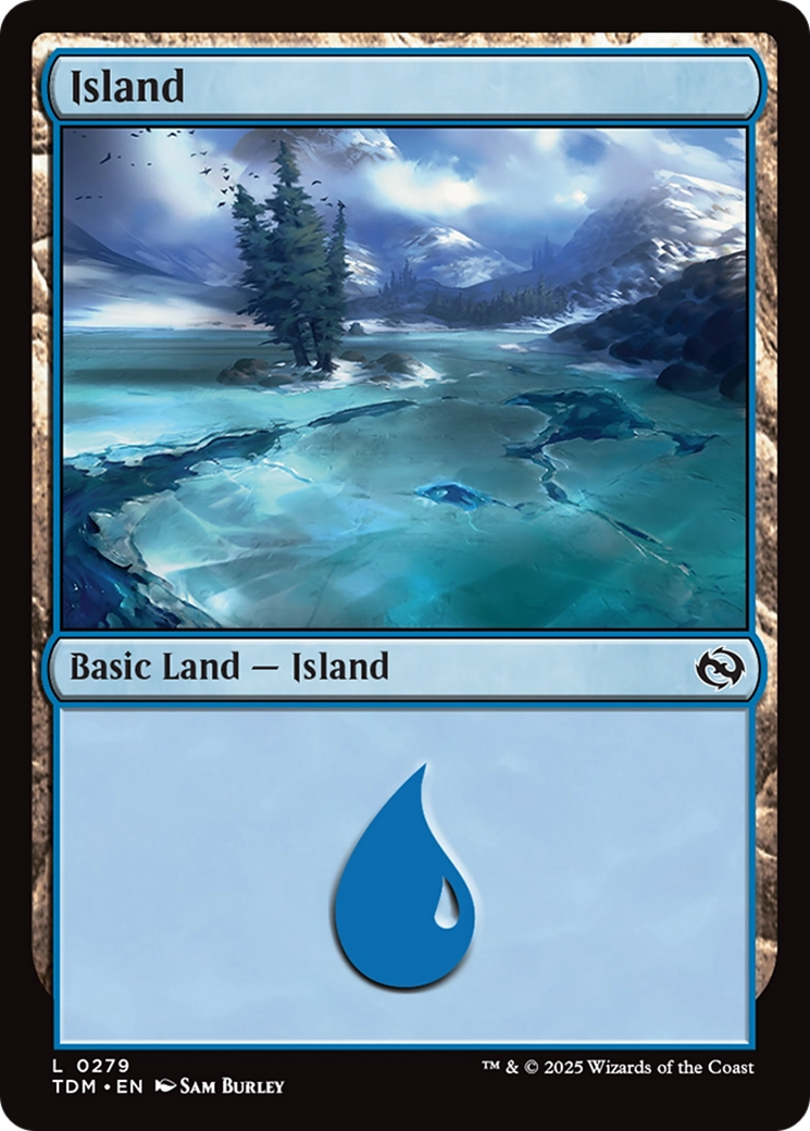 Island (0279) (TDM-279) [Tarkir: Dragonstorm] Foil MTG Single Wizards of the Coast