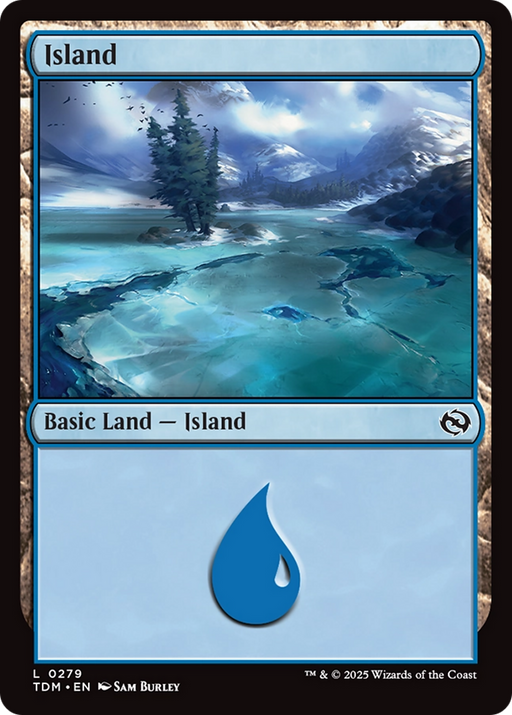 Island (0279) (TDM-279) [Tarkir: Dragonstorm] Foil MTG Single Wizards of the Coast