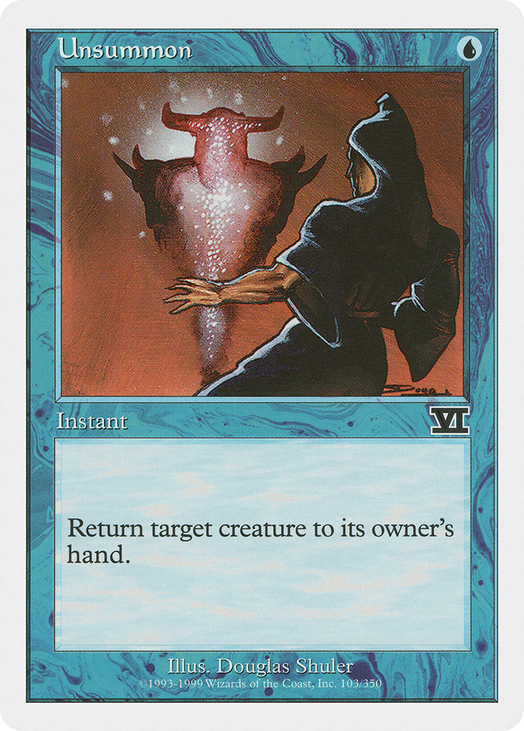 Unsummon (6ED-103) [Classic Sixth Edition] MTG Single Wizards of the Coast