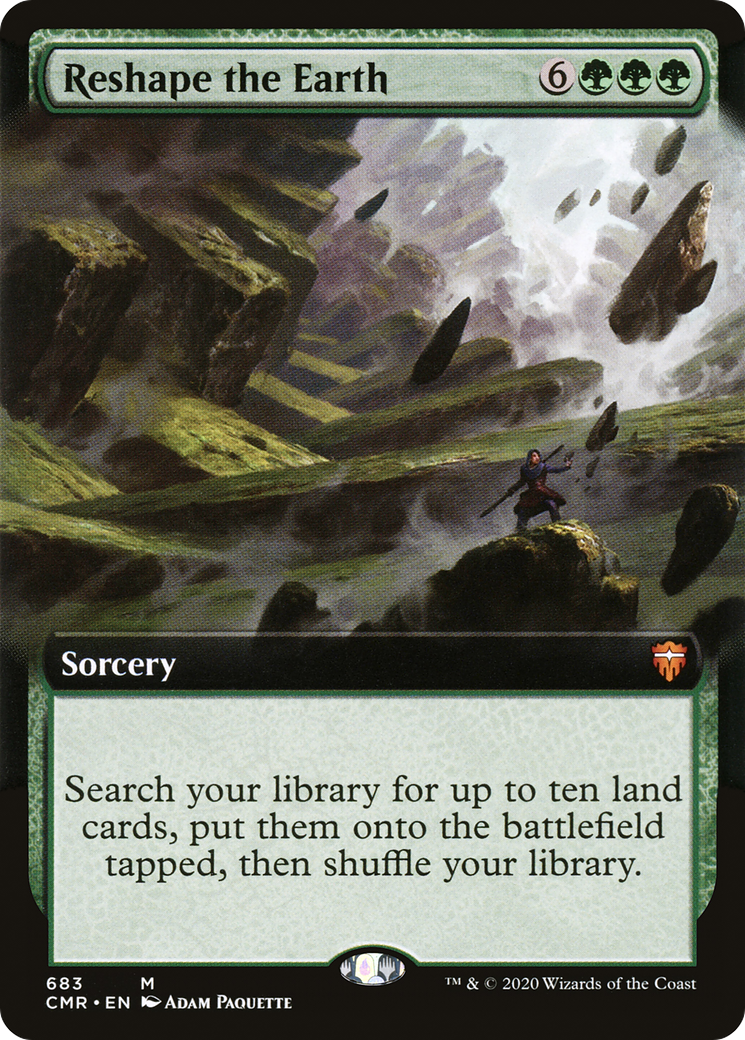 Reshape the Earth (CMR-683) [Commander Legends] (Extended Art) Foil MTG Single Wizards of the Coast