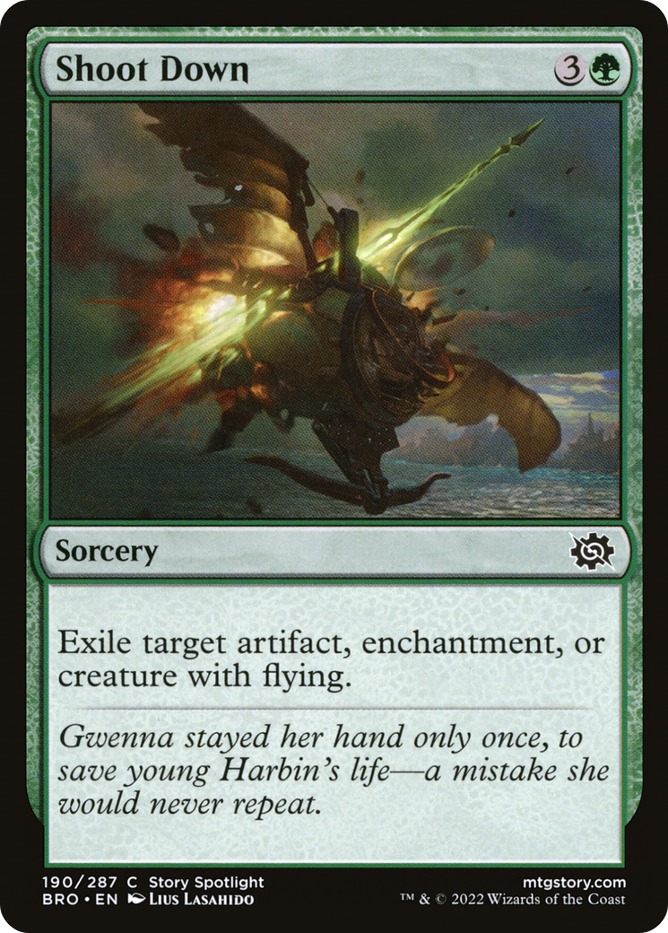 Shoot Down (BRO-190) [The Brothers' War] Foil MTG Single Wizards of the Coast