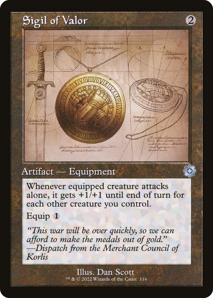 Sigil of Valor (BRR-116) [The Brothers' War Retro Artifacts] MTG Single Wizards of the Coast