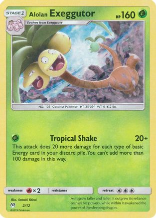 Alolan Exeggutor - 2/12 (2/12) - [Promos: McDonalds Promos 2019] Holofoil Pokemon Single Pokémon
