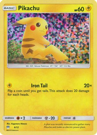 Pikachu 6/12 (/12) Holofoil [Promos: McDonalds Promos 2019] Pokemon Single Pokémon
