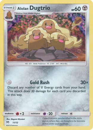 Alolan Dugtrio - 11/12 (11/12) - [Promos: McDonalds Promos 2019] Holofoil Pokemon Single Pokémon