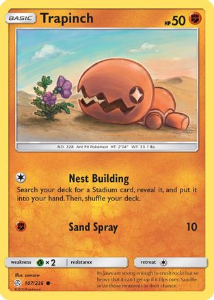 Trapinch - 107/236 (107/236) Reverse Holofoil [SM: Cosmic Eclipse] Pokemon Single Pokémon