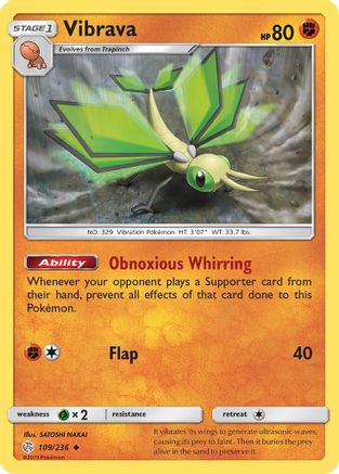 Vibrava (/236) Reverse Holofoil [SM: Cosmic Eclipse] Pokemon Single Pokémon