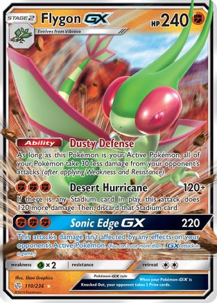Flygon GX (110/236) Holofoil [SM: Cosmic Eclipse] Pokemon Single Pokémon
