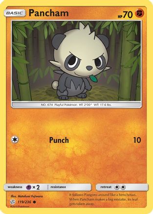 Pancham (/236) Reverse Holofoil [SM: Cosmic Eclipse] Pokemon Single Pokémon