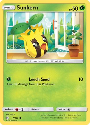 Sunkern (/236) Reverse Holofoil [SM: Cosmic Eclipse] Pokemon Single Pokémon