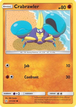 Crabrawler (/236) Reverse Holofoil [SM: Cosmic Eclipse] Pokemon Single Pokémon