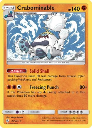 Crabominable (/236) Reverse Holofoil [SM: Cosmic Eclipse] Pokemon Single Pokémon