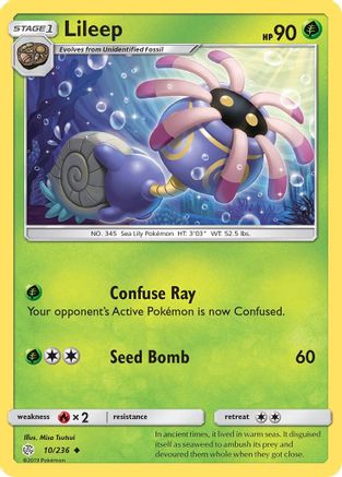 Lileep (10/236) Reverse Holofoil [SM: Cosmic Eclipse] Pokemon Single Pokémon