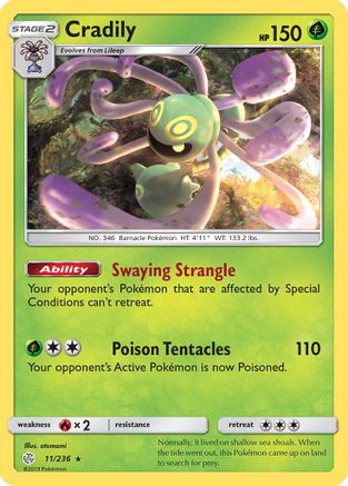 Cradily (/236) Reverse Holofoil [SM: Cosmic Eclipse] Pokemon Single Pokémon
