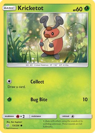 Kricketot (13/236) Reverse Holofoil [SM: Cosmic Eclipse] Pokemon Single Pokémon