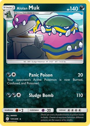 Alolan Muk (131/236) - [SM: Cosmic Eclipse] Reverse Holofoil Pokemon Single Pokémon