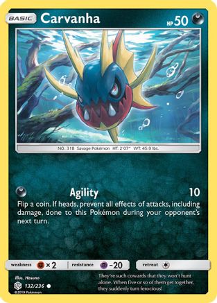 Carvanha (/236) [SM: Cosmic Eclipse] Pokemon Single Pokémon