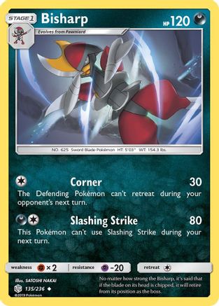 Bisharp (/236) Reverse Holofoil [SM: Cosmic Eclipse] Pokemon Single Pokémon