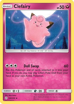 Clefairy (144/236) - [SM: Cosmic Eclipse] Pokemon Single Pokémon