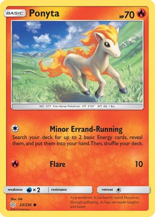 Ponyta (23/236) Reverse Holofoil [SM: Cosmic Eclipse] Pokemon Single Pokémon