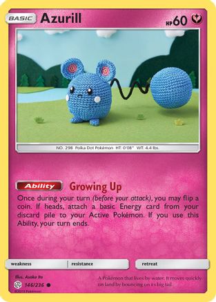Azurill (146/236) Reverse Holofoil [SM: Cosmic Eclipse] Pokemon Single Pokémon