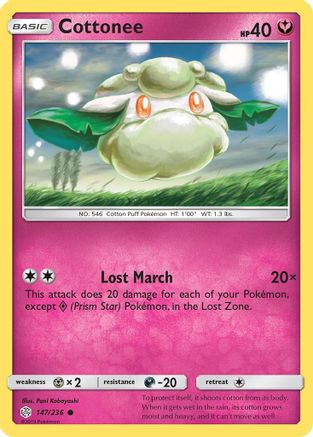 Cottonee (147/236) [SM: Cosmic Eclipse] Pokemon Single Pokémon